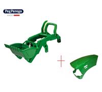 PEG PEREGO PALA COMPLETA + COFANO Trattore elettrico 12V JOHN DEERE-nuovo-Italia