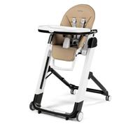 Peg Perego Siesta Follow Me Seggiolone Pappa Neonati Pratico, Reclinabile, Funzione Sdraietta, 4 ruote, Pieghevole, Design italiano per Bambini da 0 a 3 Anni (0-15 kg), Noce