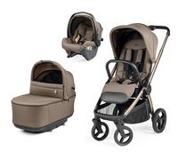 PEG PEREGO - Trio City Loop Pro Pine Bark con Navicella Pop Up e Seggiolino Auto Slk