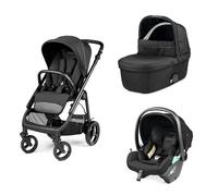 Peg Perego - Trio Veloce New Con Culla Belvedere + Primo Viaggio Lounge Modular R129 - True Black