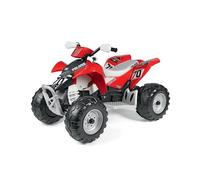 PEG Polaris Outlaw 330W Quad Elettrico Cavalcabile per Bambini dai 3 Anni, Veicolo Elettrico con Batteria Ricaricabile da 12V, Cruscotto Multifunzione, Musica, Luci e Suoni