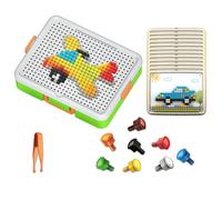 Peg Puzzle - 11 Inches, 3D Interactive ABS Mushroom Board | Logical Think | Portable 480-Piece Hands-on DIY Brain Teaser, Educational Learning Set for Boys, Girls, Home, Preschool, Scho