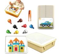 Peg Puzzles - 480-Piece Mushroom Peg Interactive Educational Learning Toys