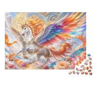 Pegaso Ali Fiori Puzzle, 1000 Pezzi Gioco Interno Adulto | 70x50cm Cartone, Esercizio Mentale, Taglio Preciso, Dilettanti Puzzle, Riduzione Dello Stress