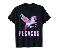 Pegaso Creatura Volante Fantasy Rosa e Cavaliere Maglietta