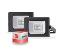PEGASO - SET DI 2 FARO LED FLOODLIGHT - da esterno IP65-10W - FARI LED con LUCE BIANCA FREDDA 6000K - design ULTRASOTTILE - 800 LUMEN
