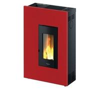 Pegaso Stufa a Pellet Ventilata Slim 5,1 kW 12 Kg 146 m3 Rosso MADISON 5 T2