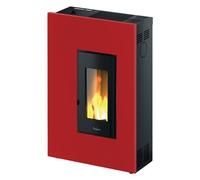 Pegaso Stufa pellet 5,2kW MADISON 5 Slim Rosso 4 stelle Classe A+ 7020034