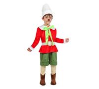 Pegasus COSTUME PINOCCHIO VESTITO FAVOLA DI PINOCCHIO GEPPETTO CARNEVALE (5/6 anni)