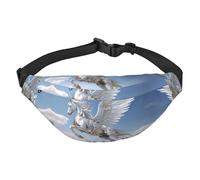 Pegasus Marsupio da donna resistente all'acqua, con opzioni di usura versatili, comodo foro per cuffie, ideale per viaggi e allenamento, marsupio a tracolla per donne e uomini, Come nella foto, Taglia