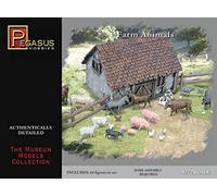 Pegasus PG7052 - Set di Figurine di Animali della Fattoria, Scala 1/72