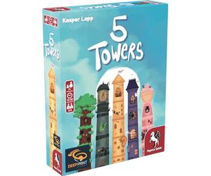 Pegasus Press | 5 Torri | Gioco di Carte | età 7+ | 2-5 Giocatori | Tempo di Gioco: 15-30 Minuti