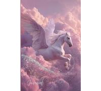 Pegasus Sky Journal: A Magical Notebook Featuring a Realistic White Pegasus Flying Through Pink and Purple Clouds with Silver Stars, Gentle Light ... for Writing, Dreams, and Fantasy Inspiration