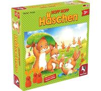Pegasus Spiele 66005G - HOPP HOPP Häschen, Gioco in Scatola per Bambini [Lingua Tedesca/Inglese]
