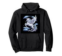 Pegasus Volante con Le Stelle Felpa con Cappuccio
