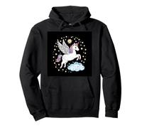 Pegasus Volante con Le Stelle Felpa con Cappuccio