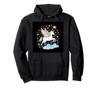 Pegasus volante con le stelle Felpa con Cappuccio