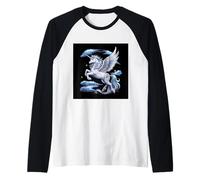 Pegasus Volante con Le Stelle Maglia con Maniche Raglan