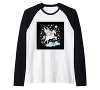 Pegasus volante con le stelle Maglia con Maniche Raglan