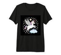 Pegasus Volante con Le Stelle Maglietta Premium