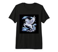 Pegasus Volante con Le Stelle Maglietta Premium