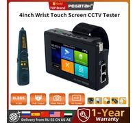 PEGATAH Tester CCTV con touch screen da polso da 4 pollici per tester telecamera IP Tester IPC H.265 con uscita POE per tester telecamera CCTV