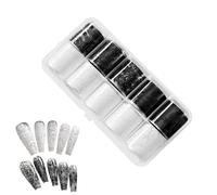 Pegatinas de transferencia de lámina de encaje para uñas, kit de 10 rollos autoadhesivos de flores, envoltorios blancos y negros, estilo gótico y francés, para salón de belleza, dormitorio, boda