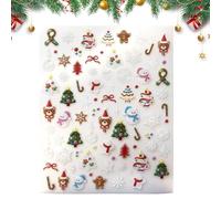 Pegatinas De Uñas De Invierno: Arte De Uñas Navideño De Invierno En 3D, Decoración Fácil Para Manicuras Festivas | Calcomanías De Para Principiantes, Aseo, Cuidado Personal, Hogar, Belleza Navide