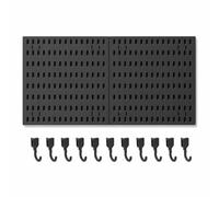 Pegboard da Parete Modulare in Plastica , Nero, 2 pannelli quadrati | Cestelli porta tutto, Pannello decorativo, Esposizione oggetti, Per amanti design