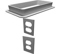 Pegboard Outlet Cover Recessed Design for 3/8 inch Boards Two-Piece Construction