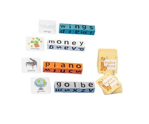 Pegciuho 20 Pezzi Puzzle Alfabeto Elementi Gioco Blocchi Parole Incroci Gioco Imparare Mattoncini Lettere in Legno Adatto per Apprendimento Interattivo Regali, Senza Campana