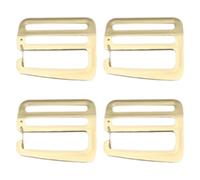 Pegciuho 4 Fibbie a Onda con Gancio a G, in Lega di Zinco, Robuste, per Cinghie Resistenti Da 38 Mm, 1,5 Pollici per Spallacci E Borse, Oro Chiaro
