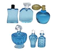 Pegciuho 6 Pezzi Profumo Miniatura Bottiglia Cibo Bevanda Modellino Plastica Giocattolo Bambola Set Decorativo Perfetto Adatto per Regalo Arredamento Camera