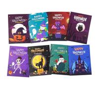 Pegciuho 8 Libri Da Colorare di Halloween per Bambini, Adorabile Libro Illustrato per Adolescenti
