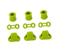 Pegciuho 9 Pezzi Anello Moschettone Arrampicata Anelli Corda Arresto Bloccaggio Fissaggio Rigging Discensore Silicone Anello Posizionamento Facilità Montaggio, Verde