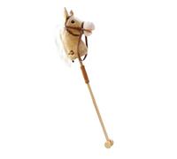 Pegciuho Cavallo Giocattolo con Suoni Realistici, Ruote in Peluche, Materiale Morbido, Adatto al Gioco dei Bambini, Regalo di Compleanno, Giallo con Rullo
