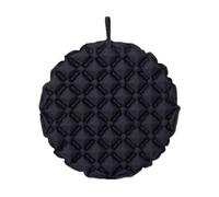 Pegciuho Cuscino Gonfiabile per Sedia da Ufficio, Rotondo E Leggero, per Auto, per Escursionismo, Spiaggia, Zaino in Spalla, Passeggiate, Nero