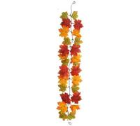 Pegciuho Ghirlanda Foglie D'Acero Artificiale Vite Autunno Decorazione Finta Materiale Resistente Adatta per Ringraziamento Tavolo Giardino Feste, Style C