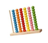 Pegciuho Gioco di Impilamento per L'ordinamento Dei Colori Realizzato con Perline di Legno - Gioco per Lo Sviluppo Della Motricità Fine - Gioco di Conteggi, come descritto, 21.5 X 6 X 18 Cm