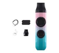 Pegciuho Kazoo a Doppio Foro, Regalo per Amanti Della Musica con Cordino, Strumento Musicale per Escursionismo, Zaino in Spalla, Avventura, Rosa Ciano