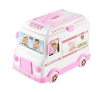 Pegciuho Kit Ambulanza/Dottore per Bambini, Giocattolo Educativo Portatile per Il Gioco di Ruolo, Adatto a Bambini dai 3 Ai 4 Anni, Rosa