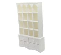 Pegciuho Libreria per Casa delle Bambole, Mini Libreria, Armadietto, Modello di Contenitore per Giocattoli, Stabile, Ideale per Riporre Oggetti nelle C, Bianco
