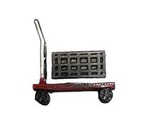 Pegciuho Modello in 1/64 di Un Carretto a Mano per Diorama, Accessorio per Carretto, Auto, Garage, Officina, Decorazione, Ornamento di Scena, Rosso