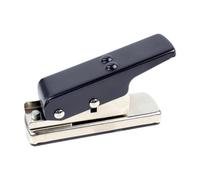 Pegciuho Perforatrice per Plettro, Perforatrice per Cartoncino, in Plastica E Metallo, Robusta, Facile Da Usare, Adatta per La Casa, Come Regalo O per Speciali, Argento Nero