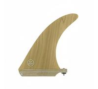 Pegciuho Pinna da Surf Tavola Centro Longboard Stabilità Controllo Tracciamento Fibra di Vetro Finitura Effetto Legno Bambù Compatibile Singolo Adatta a Surf