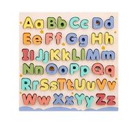 Pegciuho Puzzle in Legno con L'alfabeto per Bambini, Gioco Prescolare per Il Riconoscimento Dei Colori.