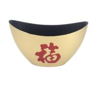 Pegciuho Secchiello per Fiori, Vaso, Vaso per Composizioni Floreali, Regalo per Il Capodanno Cinese, Centrotavola, Contenitore per Piante, Ornamento a Forma di, Oro, 24x15 Cm