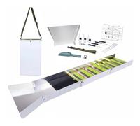 Pegciuho Separatore Vasca Sluice Kit Oreficeria Tre Sezioni Pannello Recupero Costruzione Robusta Facile Montaggio Adatto a Ricerca Oro Fiume Esterni, Set Completo