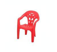 Pegciuho Sgabello Miniatura Seduta Realistica con Schienale Traforato E Braccioli Accessorio in Plastica Porta Sviluppo Motorio Immaginazione Adatto a Collezionisti Casa delle Bambole, Rosso