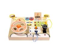 Pegciuho Tavola Sensoriale con LED, Giocattolo Da Viaggio per L'educazione Precoce, Gioco Sensoriale con Interruttore per L'abbinamento Dei Colori, volante, Taglia unica